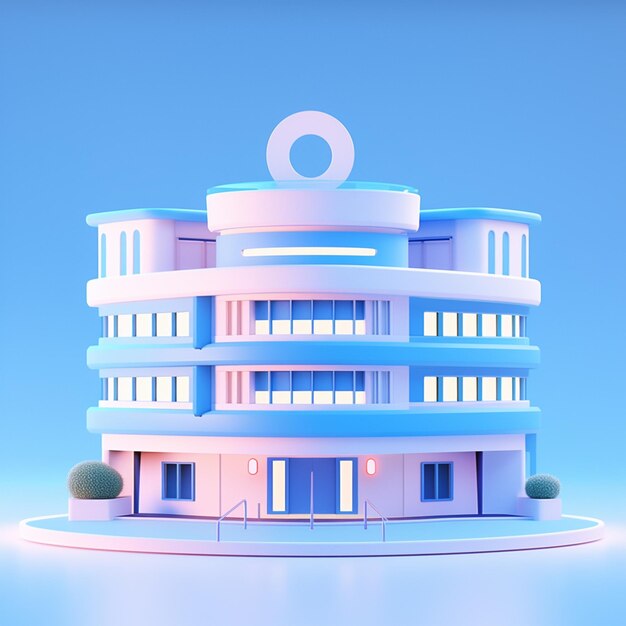 Arafed building with a circular roof and a blue sky generative ai