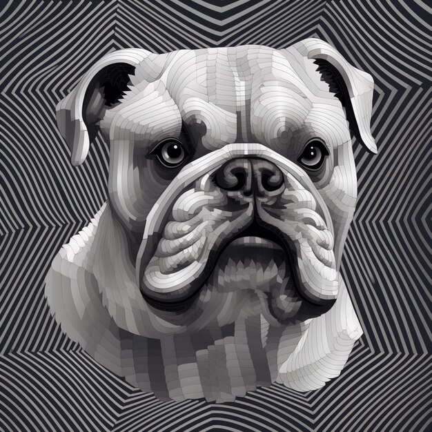 Arafed bulldog with a sad look on his face generative ai