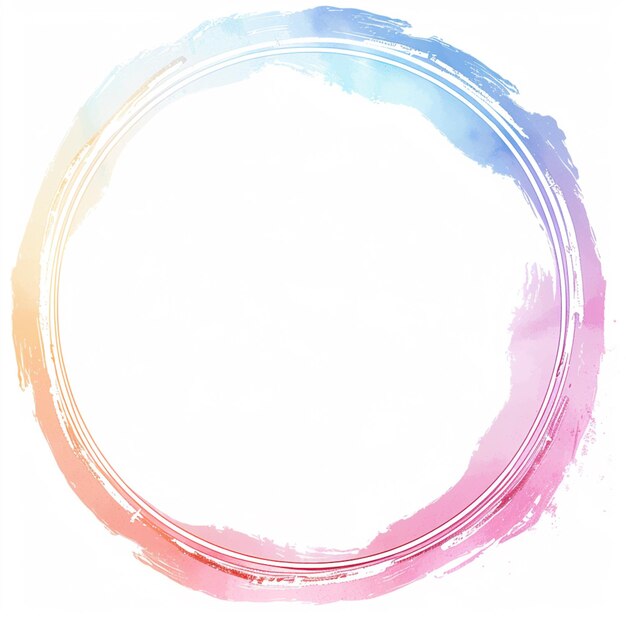 arafed circle with a watercolor stain in the middle generative ai