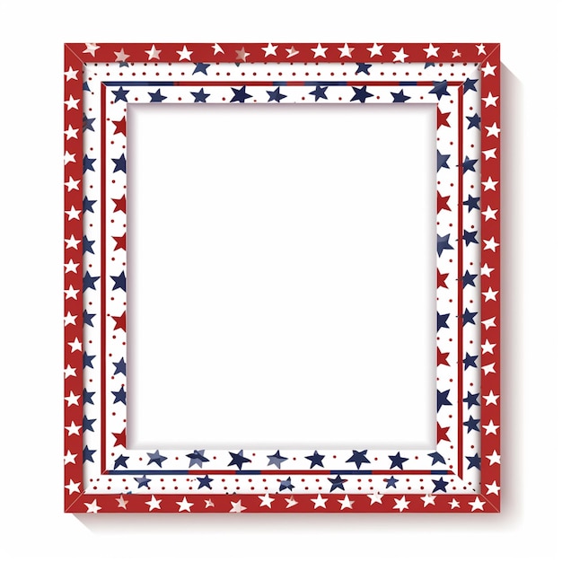 Photo arafed frame with stars and stripes on a white background generative ai