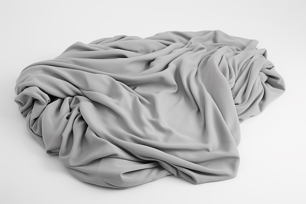 arafed gray cloth on a white surface generative ai