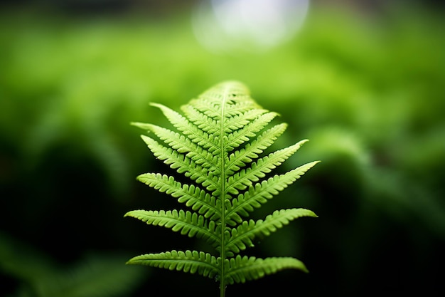 緑の草の生成aiのぼやけた背景を持つアラフェドの緑の植物