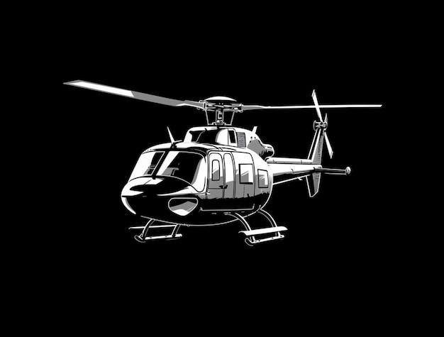 Arafed helicopter with a propeller and a propeller on a black background generative ai