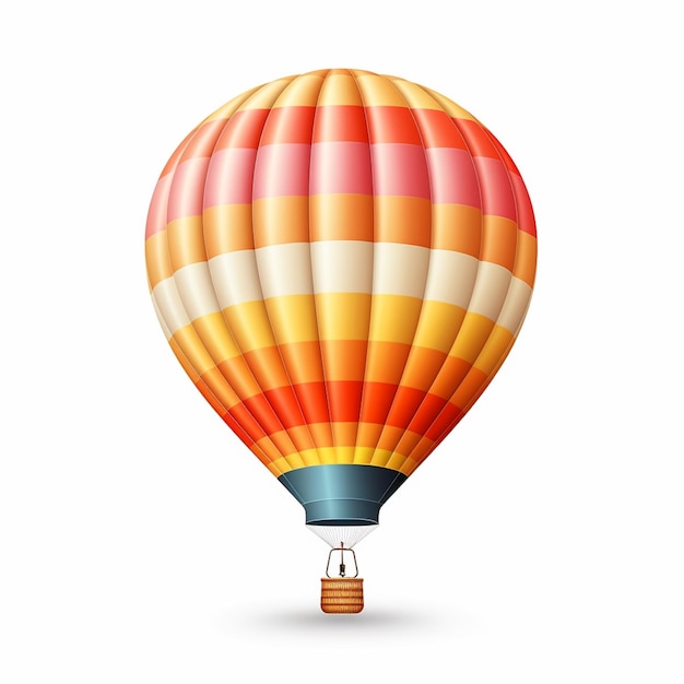 Arafed hot air balloon with a basket on the bottom generative ai