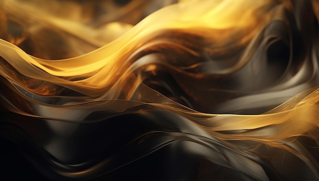 arafed image of a black and gold abstract background generative ai