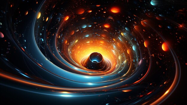 arafed image of a black hole with a black hole in the center generativ ai