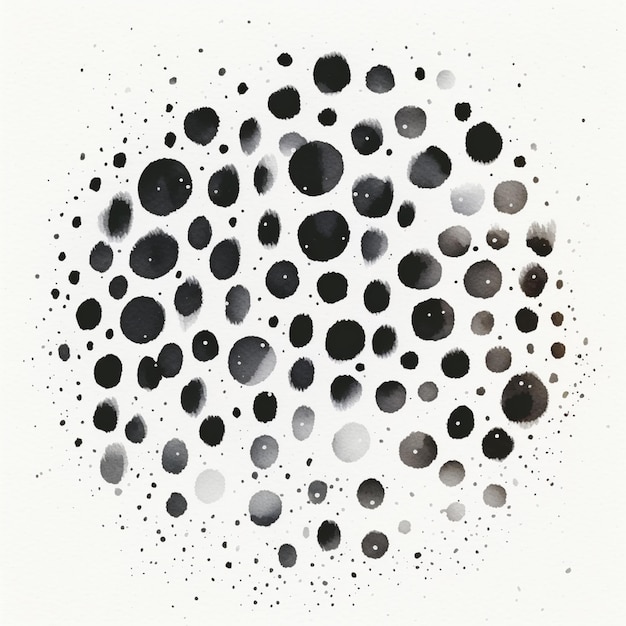 arafed image of a black and white picture of a bunch of dots generative ai