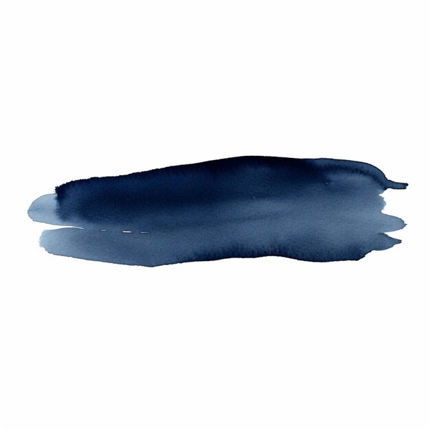 Photo arafed image of a blue watercolor stain on a white background generative ai