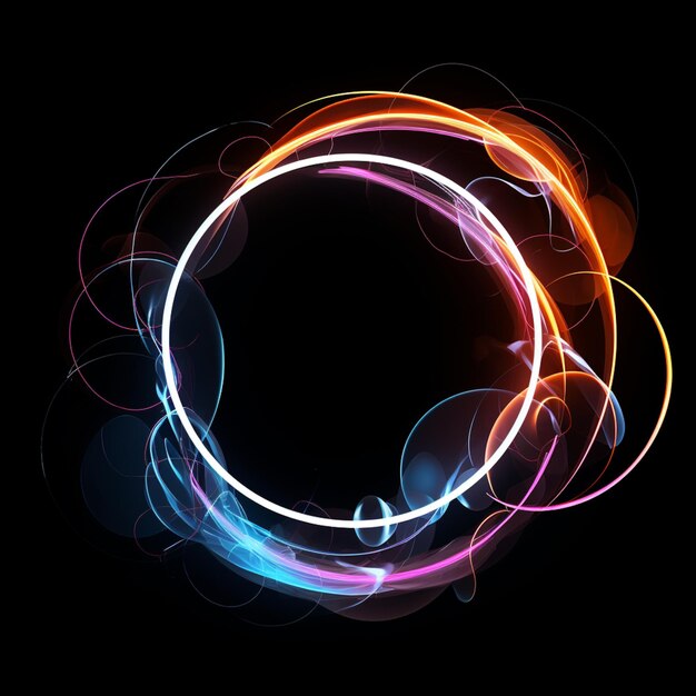 Arafed image of a circular design with a black background generative ai