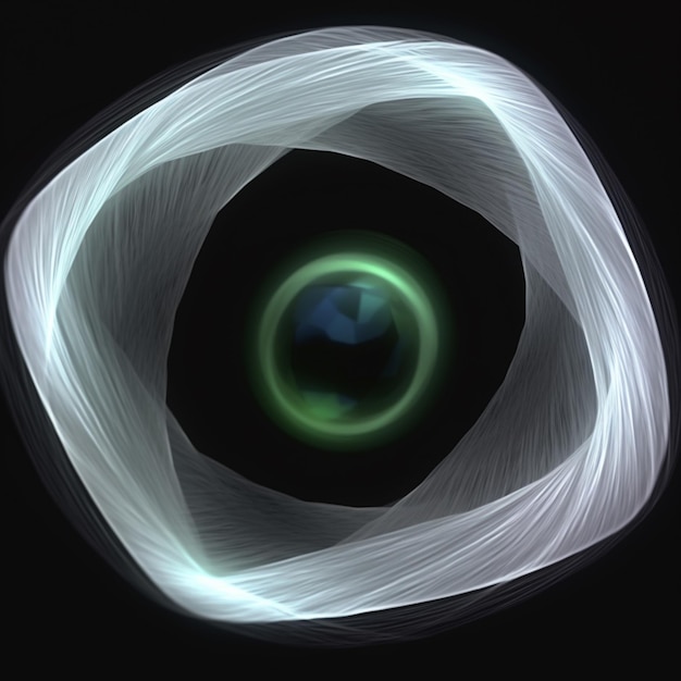 Arafed image of a circular object with a green center generative ai