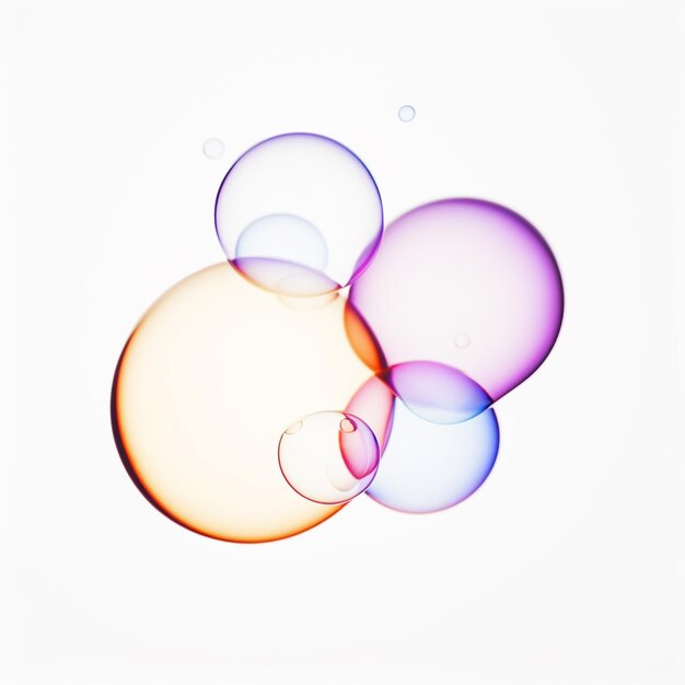 arafed image of a group of bubbles floating in the air generative ai