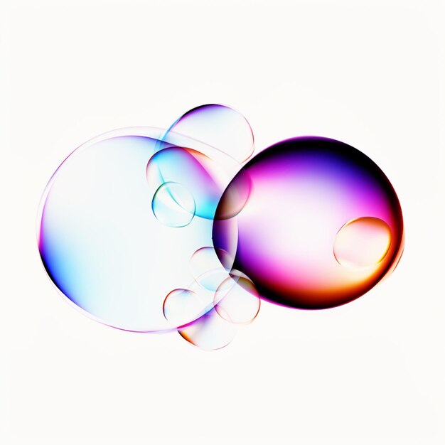 arafed image of a group of bubbles floating in the air generative ai