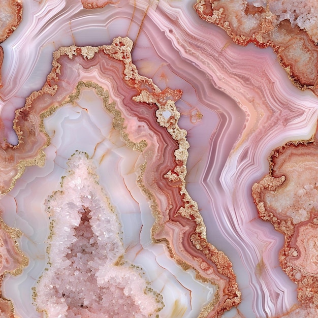 arafed image of a large piece of pink and white marble generative ai