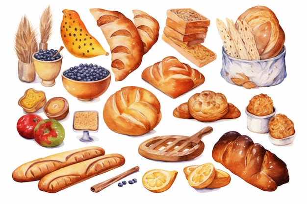 写真 アラフェッド・イメージ・オブ・バラエティ・オブ・ブレッド・アンド・ペイストリー (arafat image of a variety of breads and pastries)