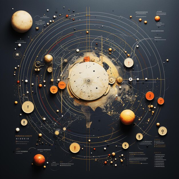 Arafed image of a pancake with a map of the planets generative ai