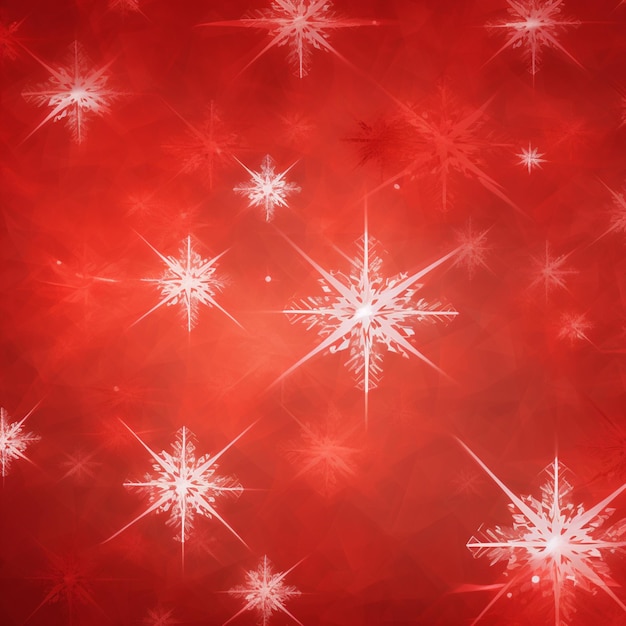 arafed image of a red background with snowflakes generative ai