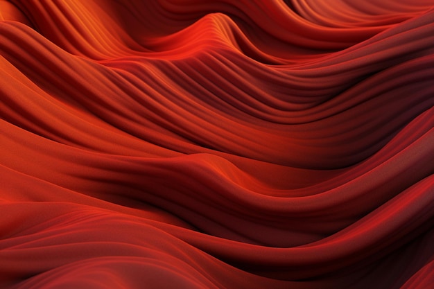 Arafed image of a red fabric with a wave pattern generative ai