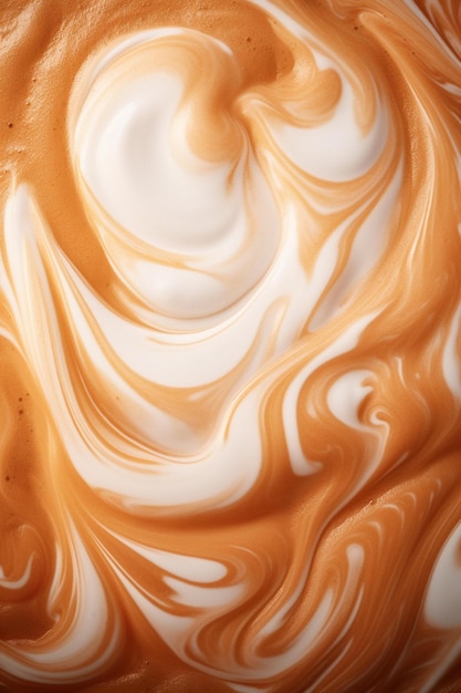 Arafed Image Of A Swirly Coffee With A Swirly Pattern