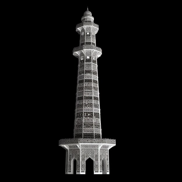 Arafed image of a tall tower with a clock on top generative ai