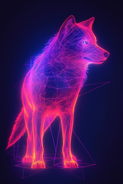 Neon Wolves  Fantasy  Abstract Background Wallpapers on Desktop Nexus  Image 1447709
