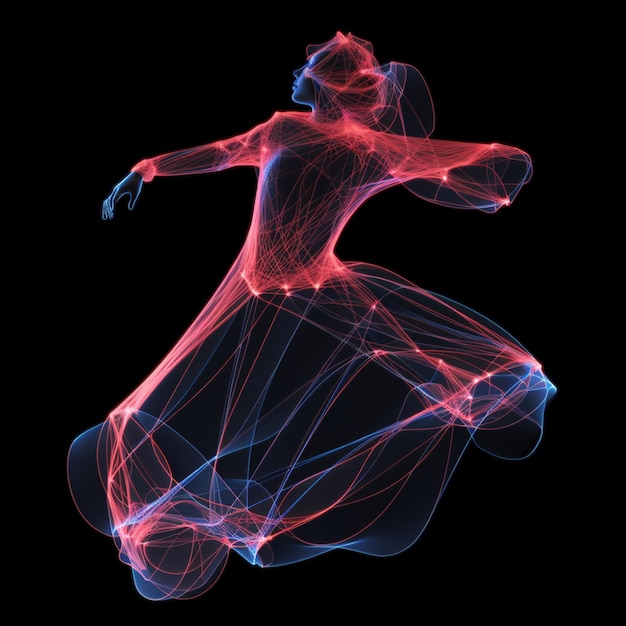 Photo arafed image of a woman in a dress is dancing generative ai