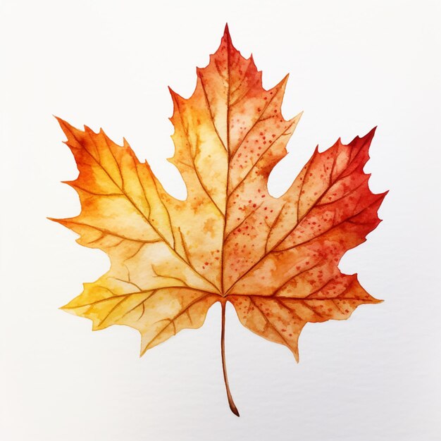 arafed leaf with a brown and yellow pattern on it generative ai