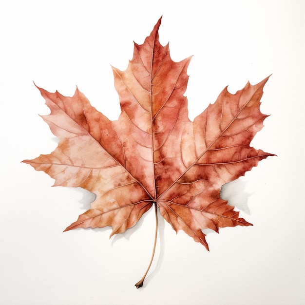 アラフェッド・リーフ (Arafed leaf) は白い表面に単一の葉が付いている