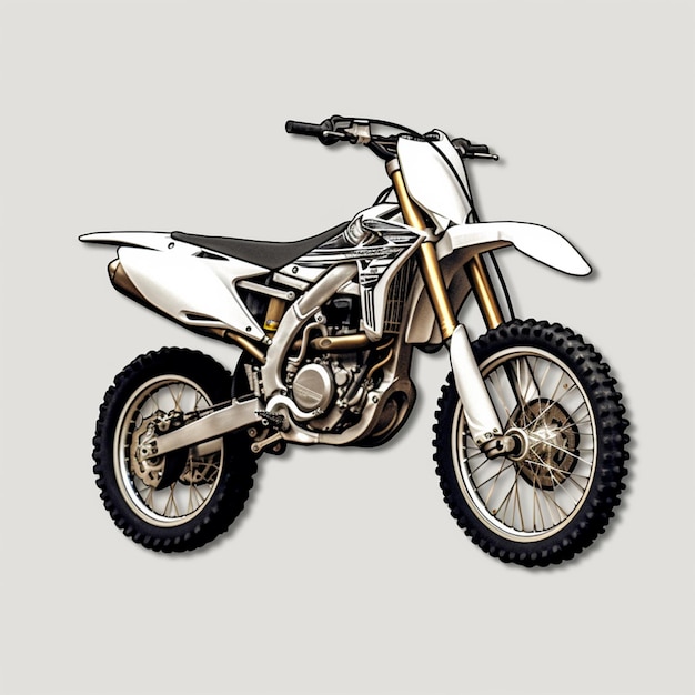arafed motorcycle with a white and black paint job generative ai