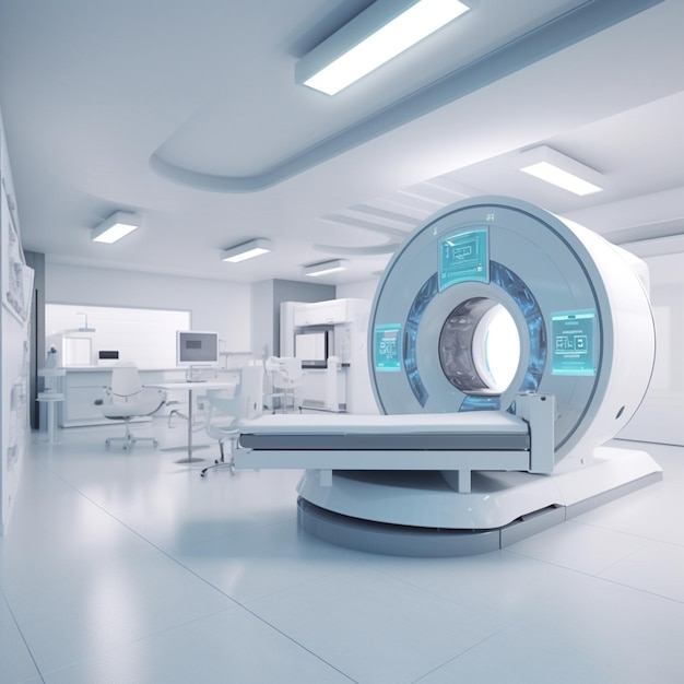 Arafed mri room with a large machine in the middle of it generative ai