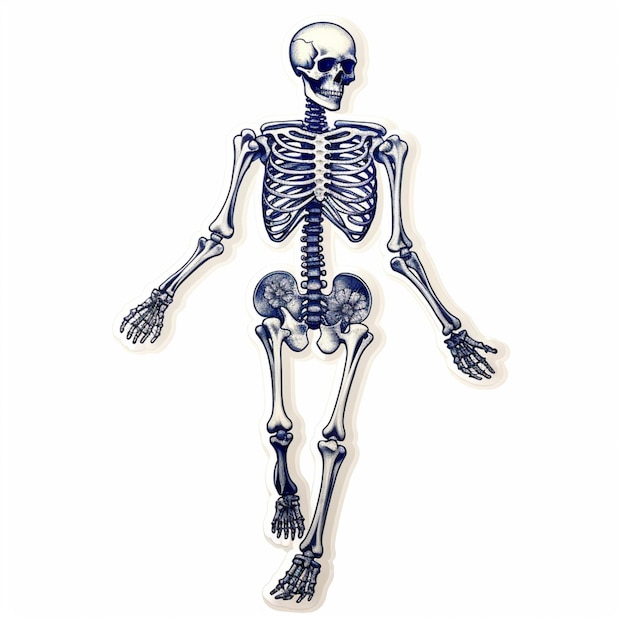 Photo arafed skeleton with a full body of bones and a full body of bones generative ai