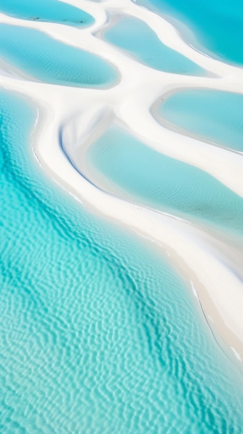 arafed view of a beach with a white sand and turquoise water generative ai