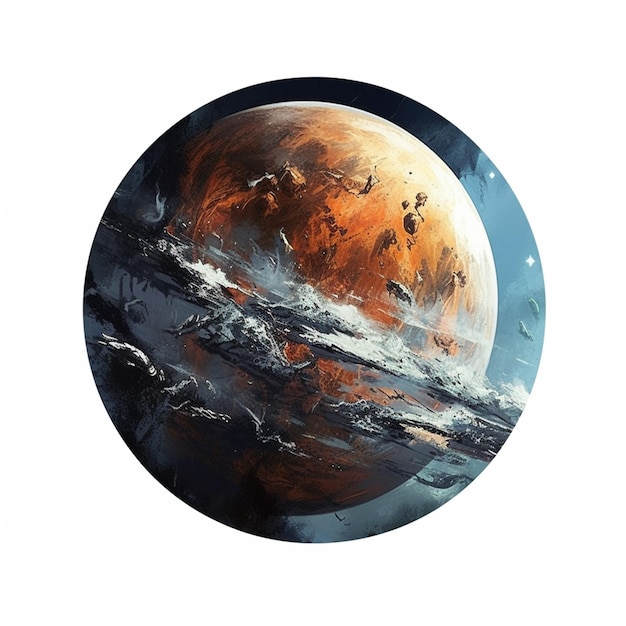 arafed view of a planet with a large amount of clouds generative ai