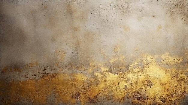 Arafed wall with a yellow paint and a black background generative ai