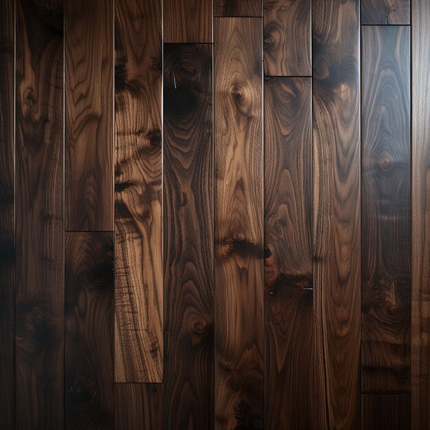 Arafed wood floor with a dark stain of paint generative ai