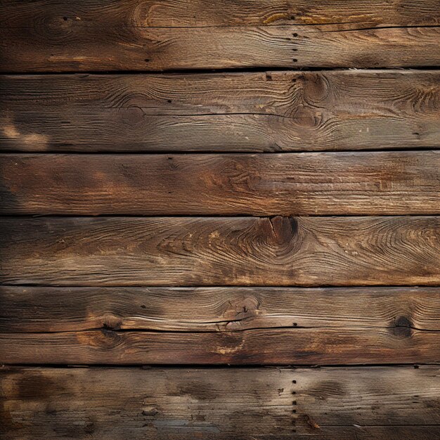 Foto tavole di legno rasate con una macchia marrone di vernice generativa ai