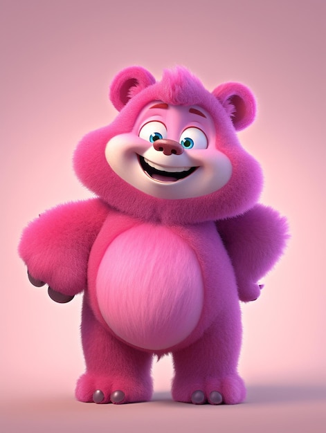 araffe in a pink costume is standing and smiling generative ai