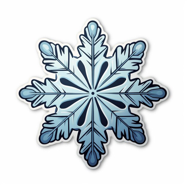 araffe snowflake on a white background with a blue background generative ai