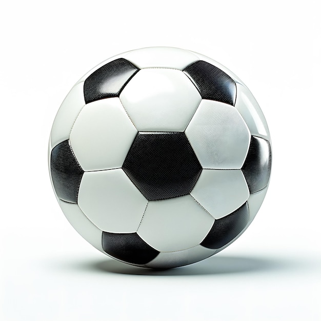 白い背景に影のあるアラフェのサッカー ボール 生成 AI