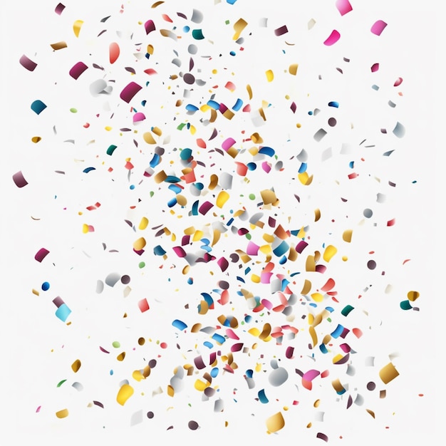 araffes of colorful confetti falling from the sky generative ai