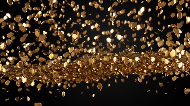 Premium AI Image | Araffes of gold coins falling from the ceiling in a ...