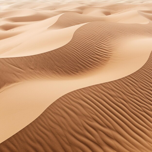 araffes of sand dunes in the desert with a single person walking generative ai