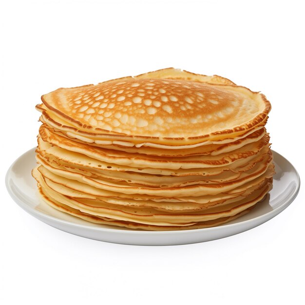 Photo araffes stacked on a plate on a white background generative ai