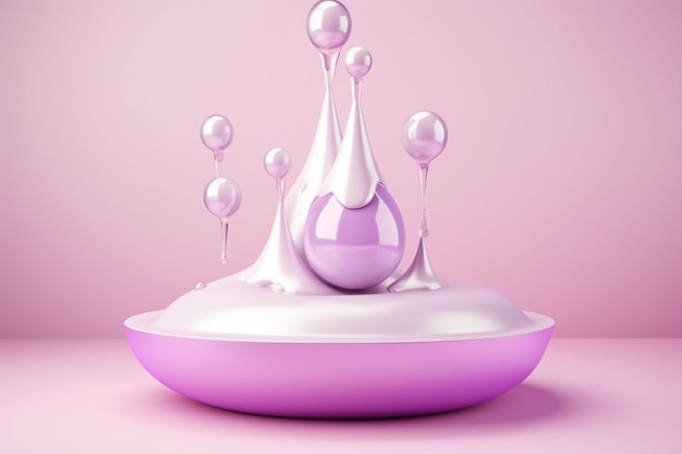 arafly designed image of a liquid drop falling from a bowl generative ai