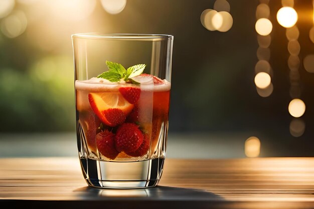 Araj is placed in a glass on the table