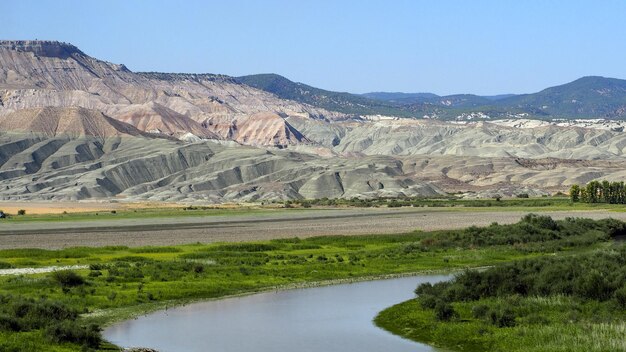 Araks in Nakhchivan under clear sky