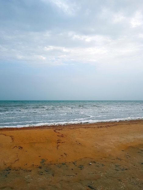 Photo the aral sea and desert