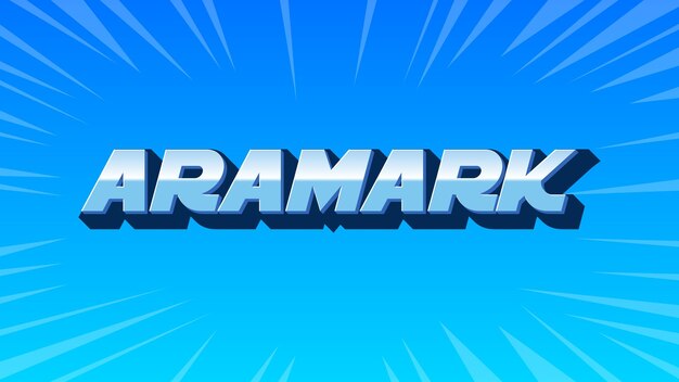 Photo aramark 3d blue text