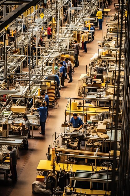 Arbeiders in de fabriek