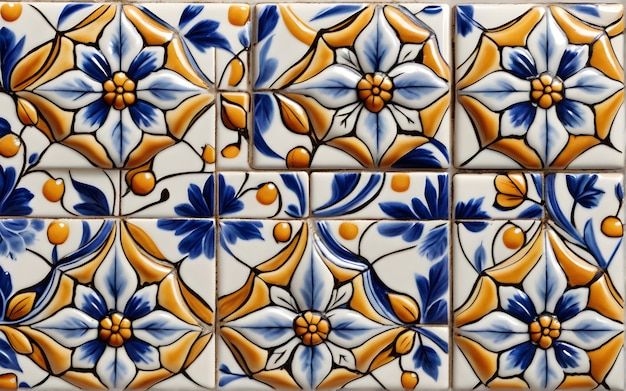 Arbic ceramic tile texture classic and old school with 8K resolution
