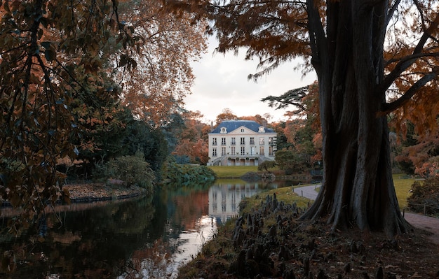 Arboretum of Wolves valley during the autumn Chatenay Malabry France